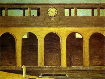  Chirico Pintura al %C3%B3leo - el enigma de la hora 1911 Giorgio de Chirico Surrealismo metafísico